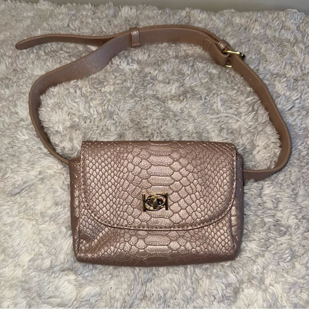 Bebe Rose Gold Fanny Pack Belt Bag
